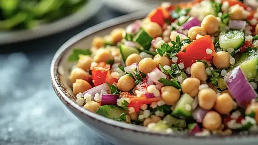Mediterranean chickpea salad