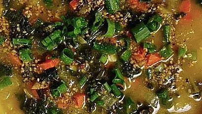 Spinach and kale soup